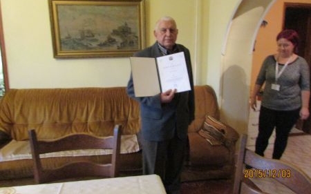 Vizi Ferencet 90. születésnapján köszöntötték az önkormányzat munkatársai