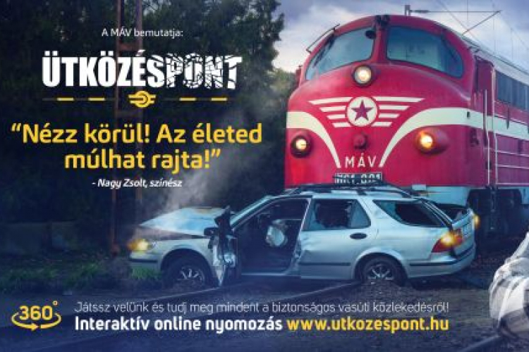 Sikeresen zárult a MÁV közlekedésbiztonsági kampánya, az Ütközéspon