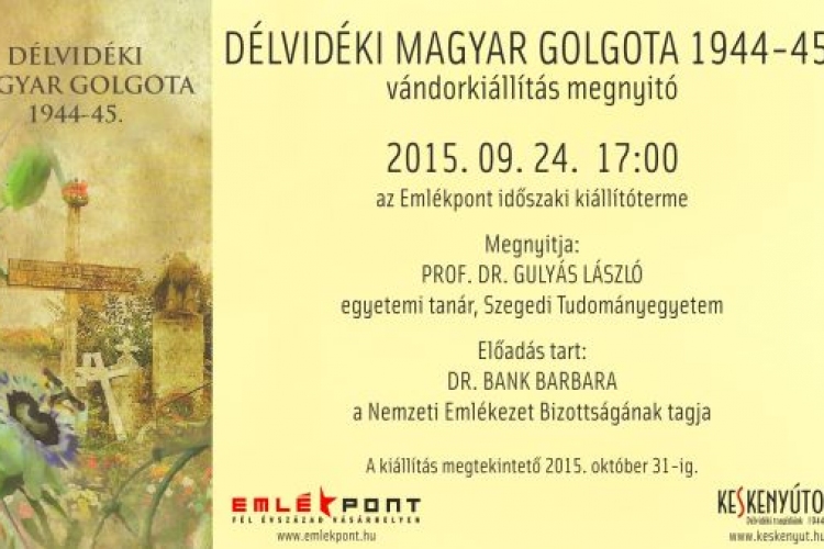 „Mondjátok el gyerekeiteknek” Tablókiállítás az Emlékpontban a délvidéki magyar golgotáról 