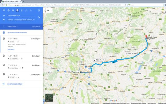 Már a teljes magyar vasúti menetrend is elérhető a Google Térképen