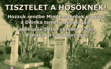 Mindenszentekre készülve: hadisírgondozás a Dilinka temetőben