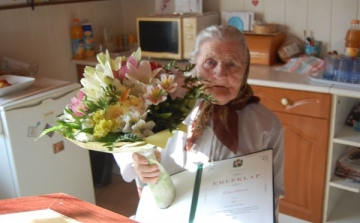 Klimó Péterné Pannika nénit 90. születésnapján köszöntötték az önkormányzat dolgozói