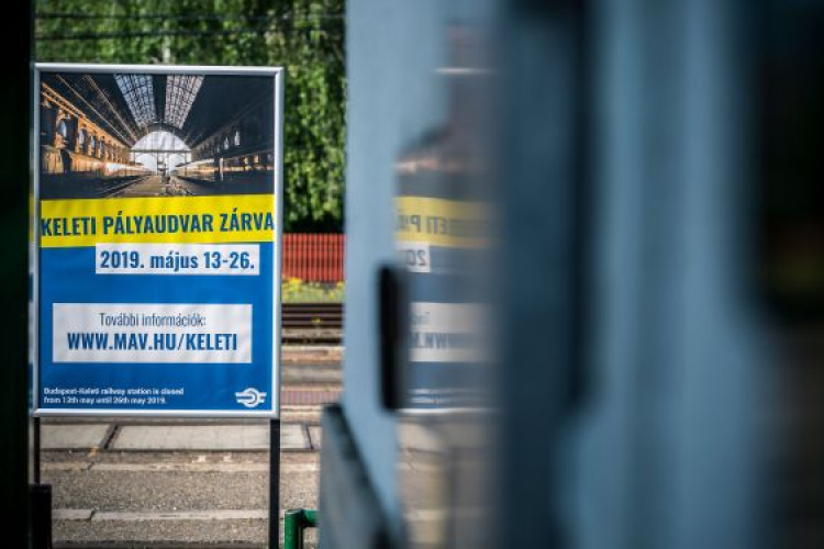 Hétfőtől két hétig karbantartás miatt szünetel a forgalom a Keleti pályaudvaron