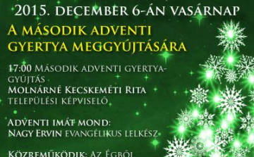 Második adventi gyertyagyújtás december 6-án