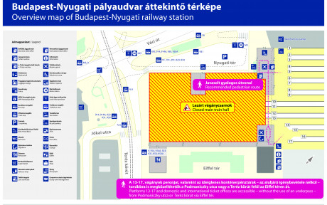 Változik a gyalogos közlekedés a Nyugatiban