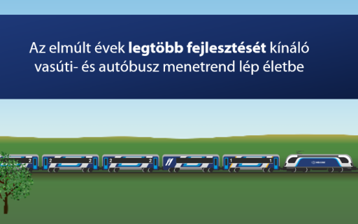 Vasárnap életbe lép az egyik legtöbb fejlesztést kínáló vasúti- és buszmenetrend