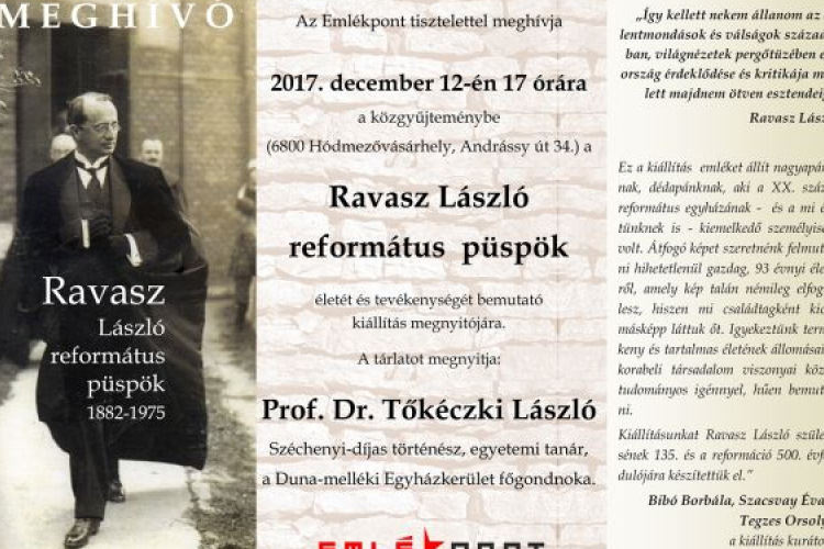 Ravasz László református püspök emlékkiállítása