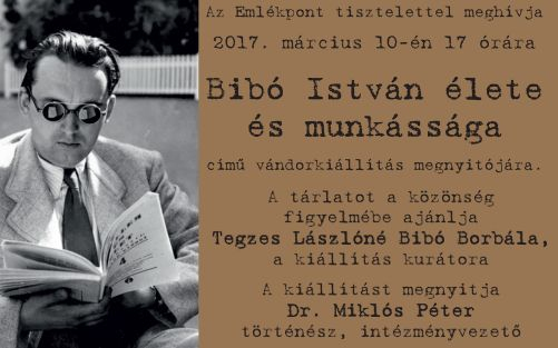 Bibó istván élete és munkássága - vándorkiállítás az Emlékpontban