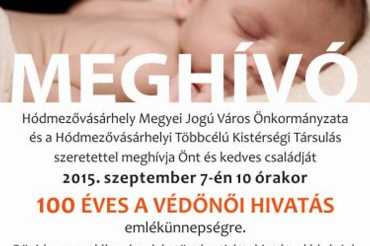 Védőnők emlékünnepsége szeptember 7-én a Polgármesteri Hivatal Dísztermében