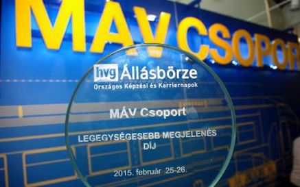A MÁV-é lett a legegységesebb stand a HVG állásbörzéjén