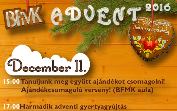 Harmadik adventi gyertyagyújtás
