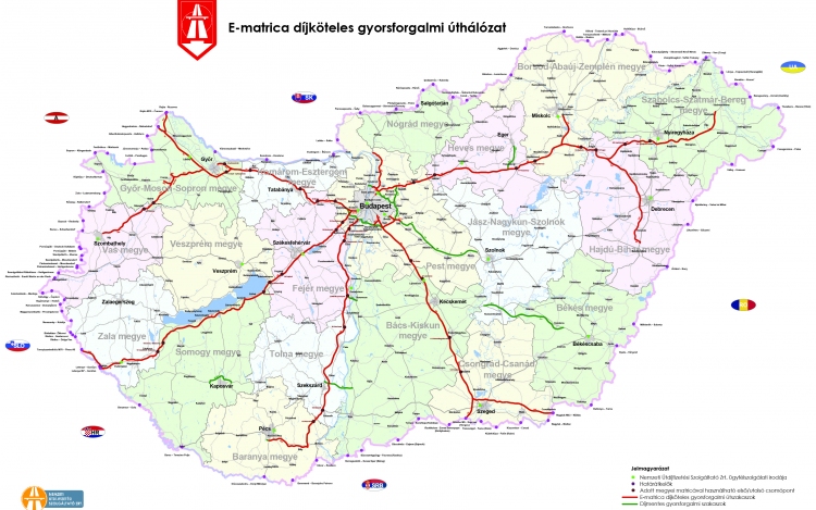 Díjköteles és díjmentes utak Magyarországon