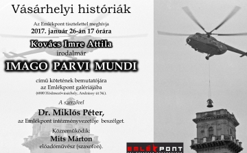 Imago parvi mundi – Kovács Imre Attila kötetének bemutatója az Emlékpontban