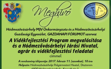 Gazdanapi fórum 2017. február 11-én Hódmezővásárhelyen